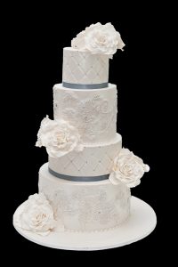 black wedding cake