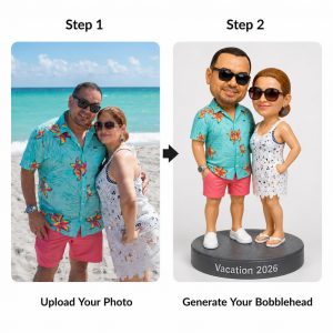 couple on vacation bobblehead